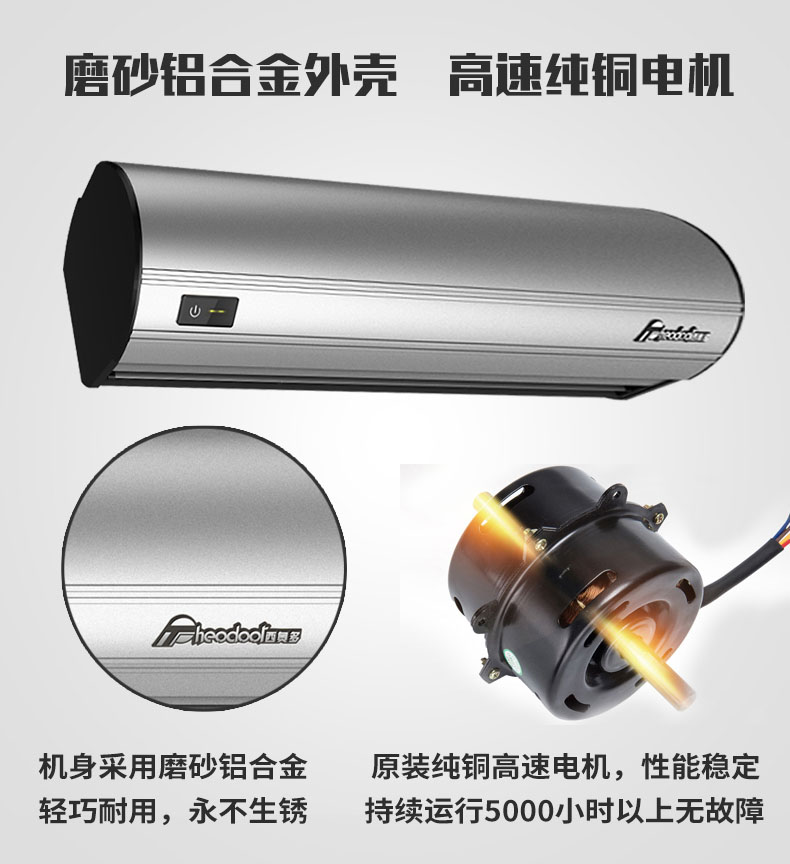 磨砂鋁合金外殼，高速純銅電機