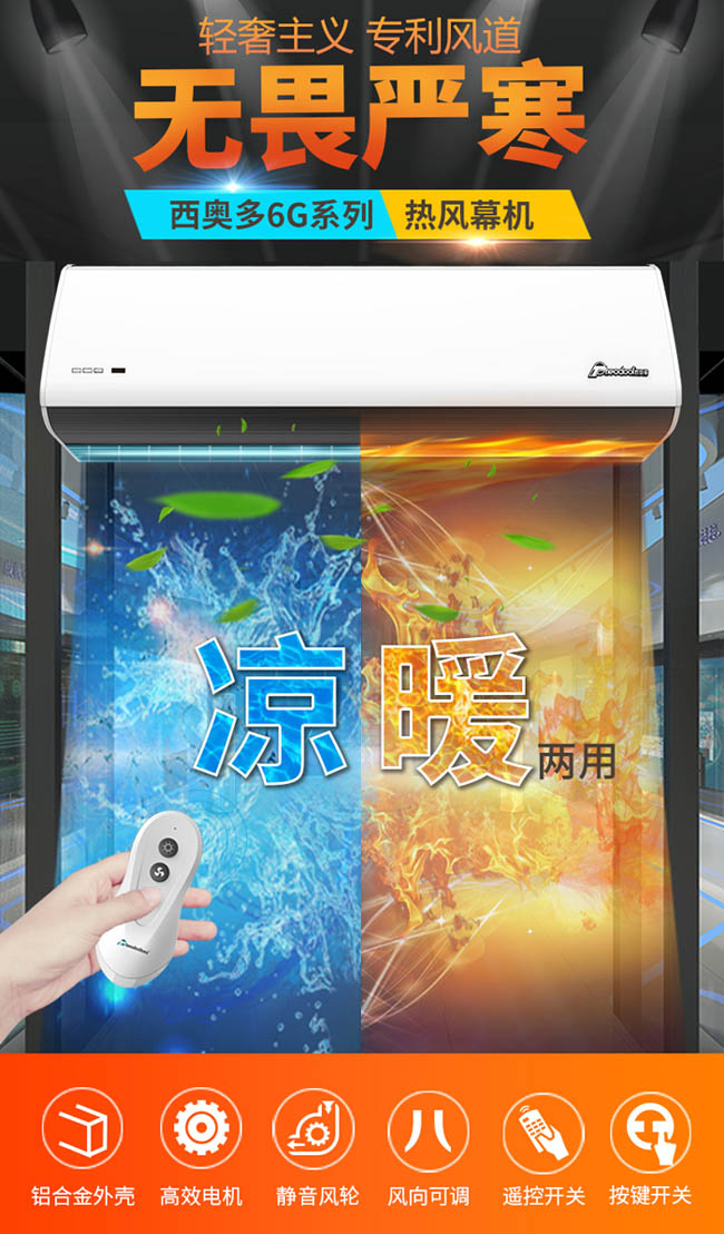 西奧多6G系列熱風幕機